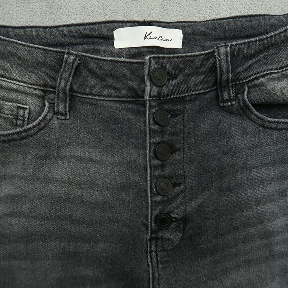 KanCan Jeans Junior's Size 11/29 Gray High-Rise Bootcut Denim 31" Inseam Stretch - Picture 4 of 16